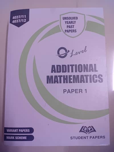 O Level Add Math Yearly Past Paper