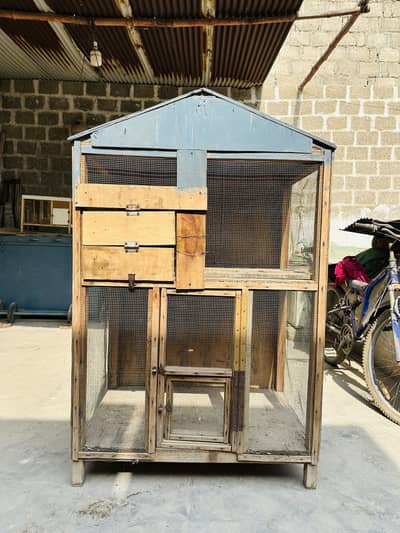 Hen & pigeon Wood cage (pinjra) (Exchange possible)