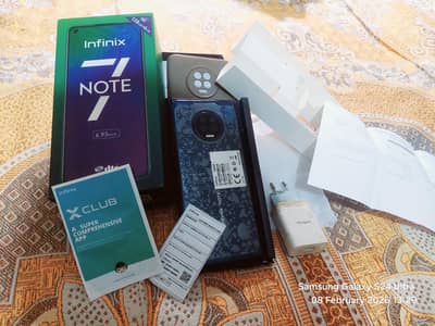 Infinix note 7 complete box 6/128 all ok