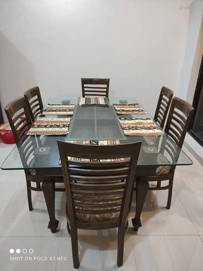 Dining Table with 6 Chairs - For Sale