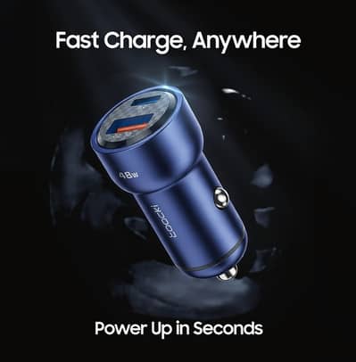 Toocki 48W Dual Port Super Fast Car Charger (Brand New)
