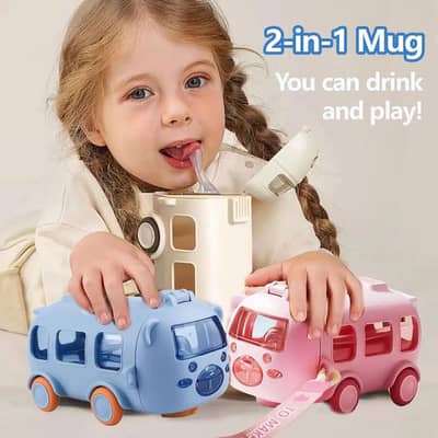 Bus water bottle for kids