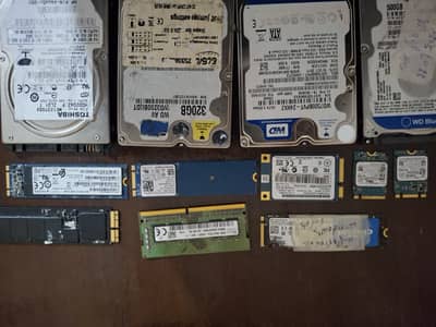Used Ssd nvme m. 2 and hard drive for laptop