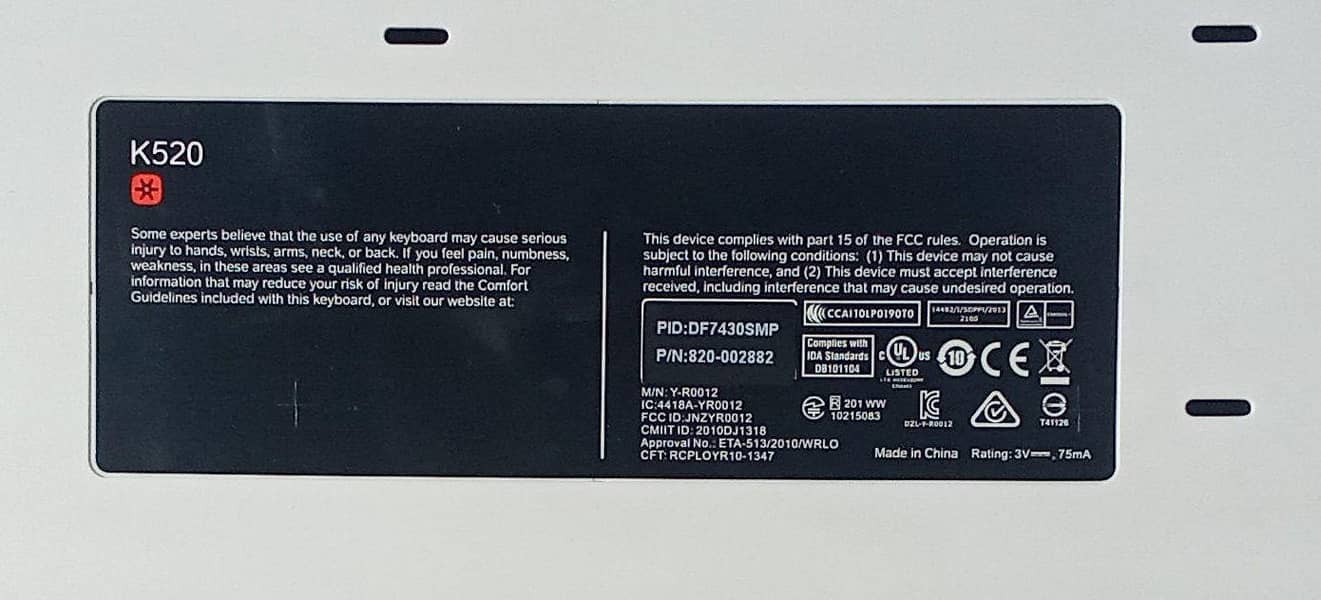 Wireless Combo MK520 Logitech 3