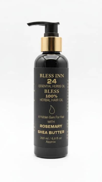 Bless Hair oil with Shea Butter ,Rose marry & 24 herbs & oils