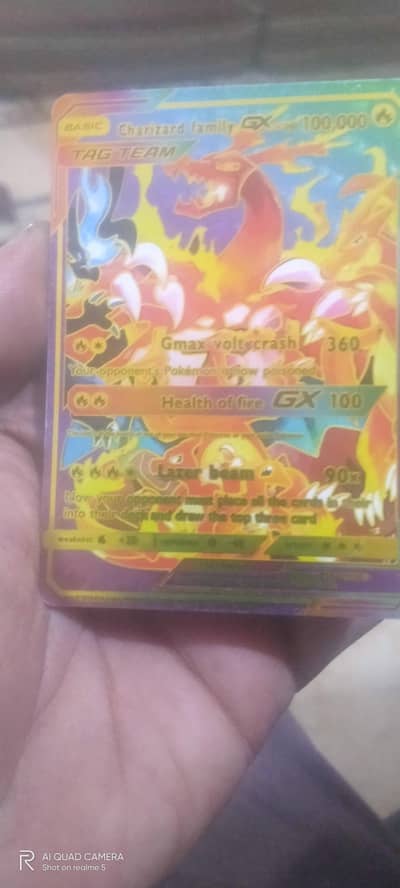 rainbow charizard pokemon single  card