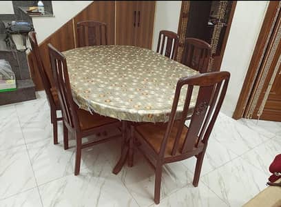 6 chairs with dining table