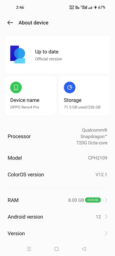 oppo reno 4pro edge screen