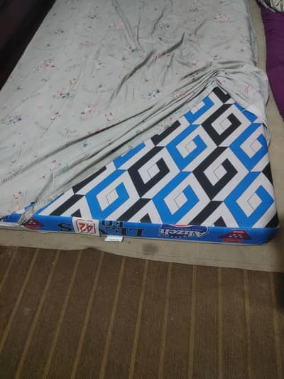 alkhair five star 4 inch foam single bed (two piece's)