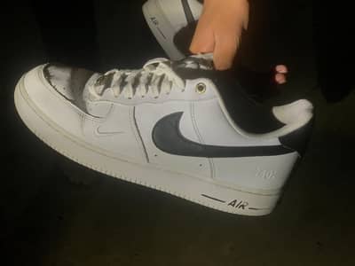 Nike air force 1'07 lv8 40 anniversary in white and black leather