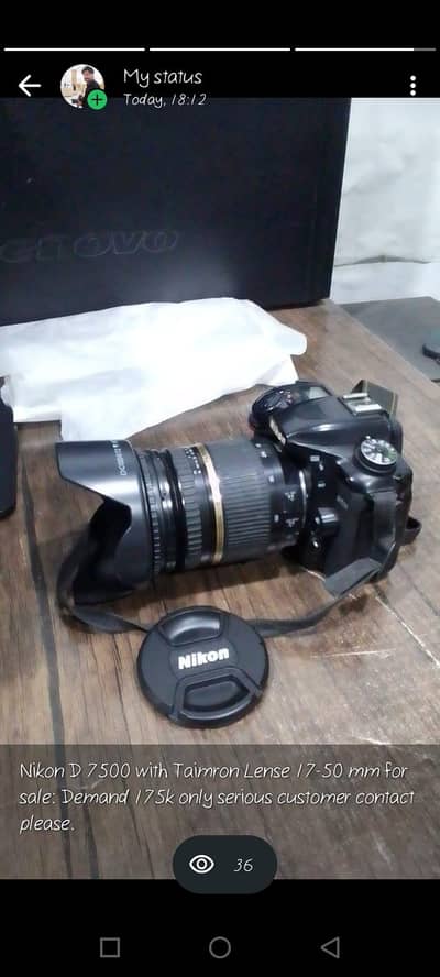 D-7500 with 17-50 Lense