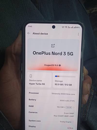 OnePlus Nord 3 16+12gp 512gp 5G 90fps pubg