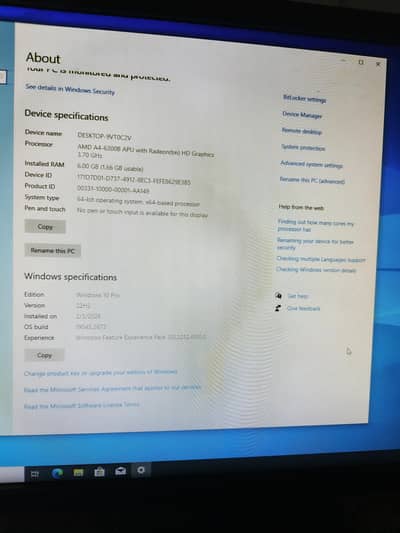 AMD A4 Desktop PC | 6GB RAM | Windows 10 Pro | Office & Home Use