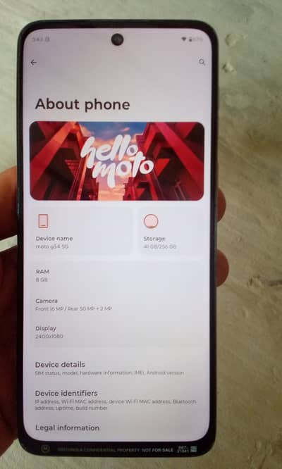 Motorola g54 5g 8-256 (Sim-Approved) #No-Open#No-Repair