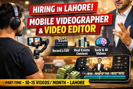 Part-Time Mobile Videographer & Video Editor (Content Creator Support)