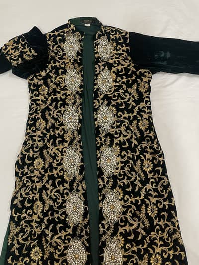 Party wear, deep green colour