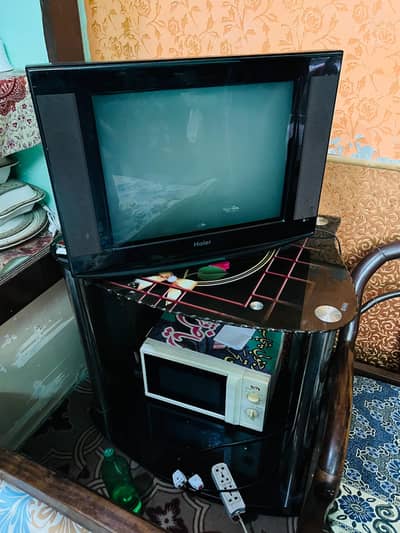 Television With Trolly for sale