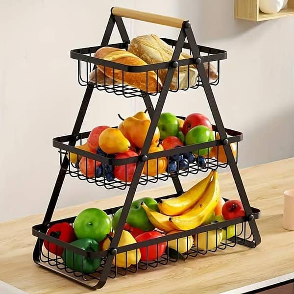 Metal 3 Layer Fruit Basket - High Quality