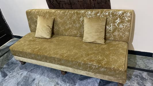 Stylish Golden Pattern Sofa for Living Room