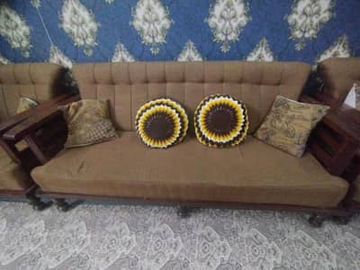 5 seater shesham wood sofa