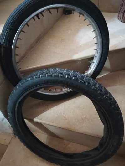 Front and Rear Tyre with Tube
