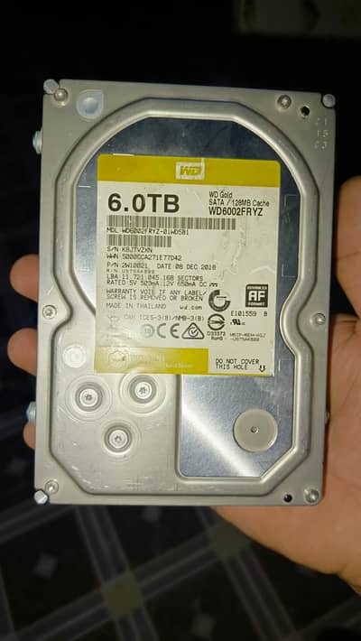 6 tb hard WD GOLD 128 CASHE  HEALTH & PROFORMAS 100