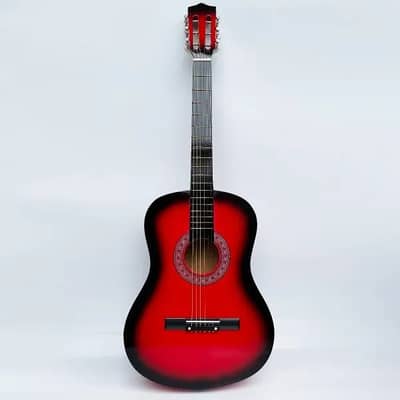High Quality Classical Acoustic Guitar Full Size 4/4 - Red Burst