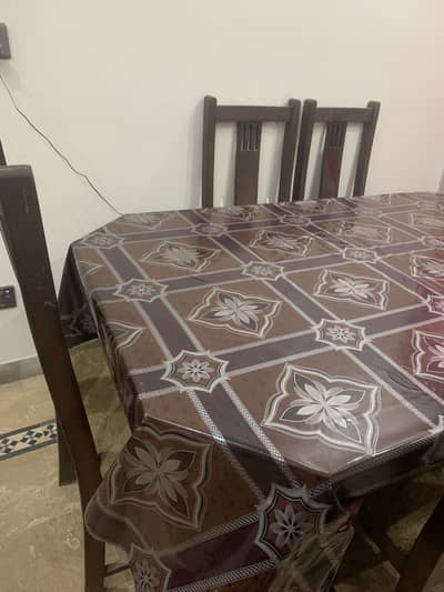 Urgent sell big size 6 seater dining table pure wood