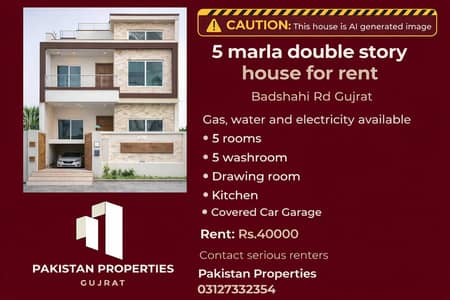 5 Marla Double Story House for Rent