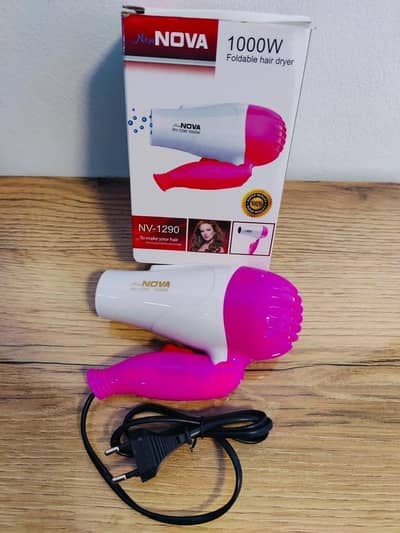 Lightweight Portable Hair Dryer - Fast Drying, 1000 Watts, 1 Pcs - Sm