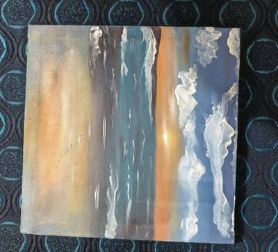 Abstract horizon landscape painting