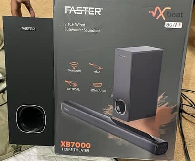 FASTER XB7000 80W home theater soundbar (with 11 month warranty)