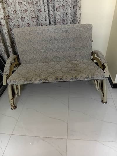 2 seater Metal sofa cum bed for sale