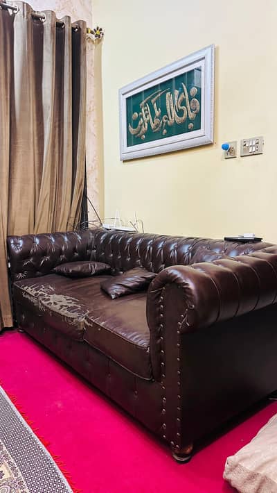 8 Seater Chesterfield Royal Leather Sofa set