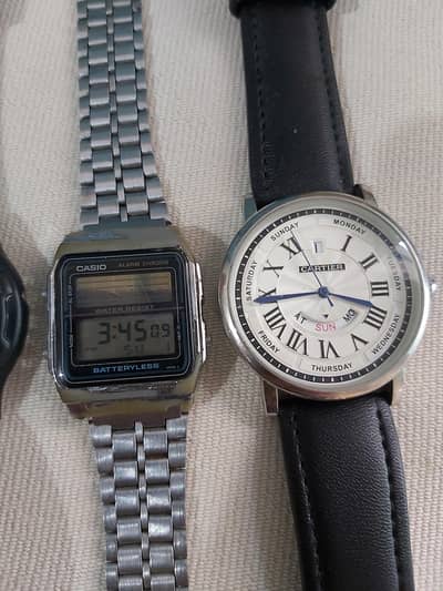 Casio & Cartier Analog Watches