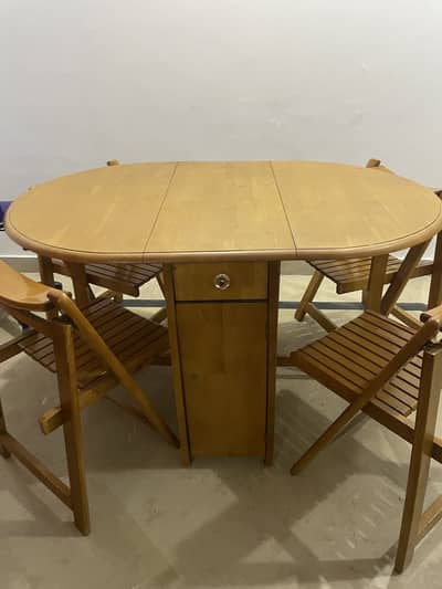 Foldable Wooden Dining Table