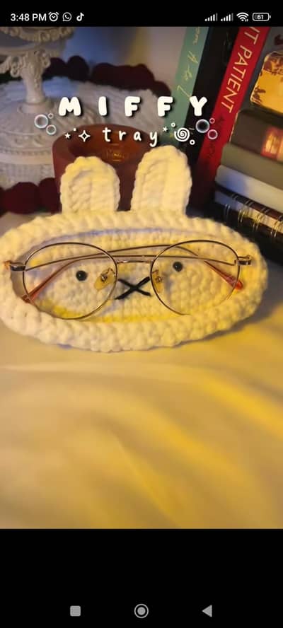 crochet glasses tray
