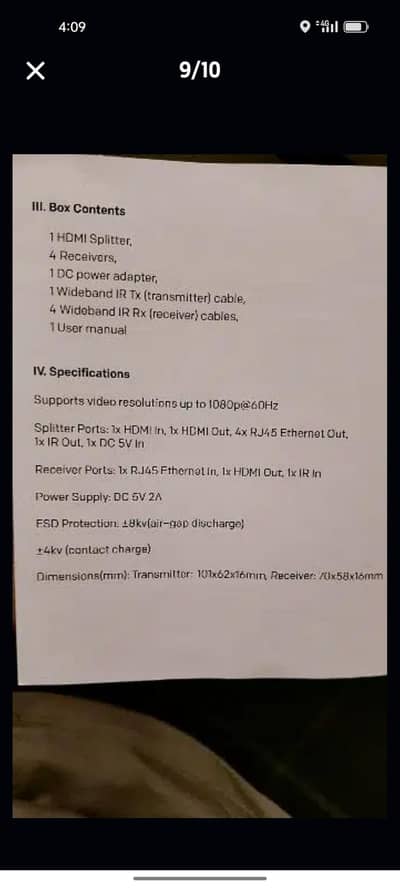 HDMI splitter extender .