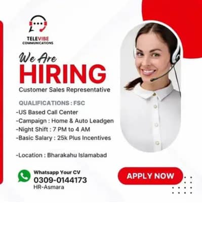 we Are Hiring_customer sales Representative