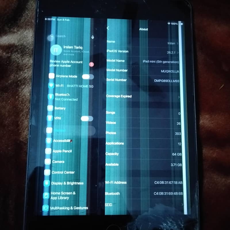 ipad mini 5 broken screen 1