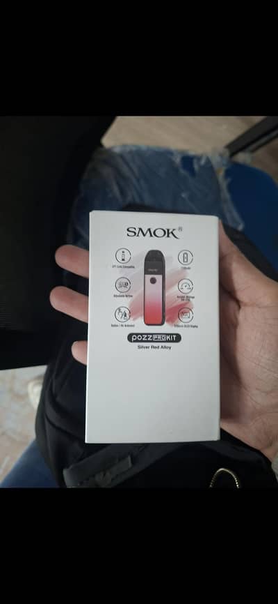 Smok pozz Pro kit Sliver Red Alloy vape.