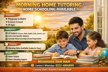  Experienced Home Tutor Available – Guaranteed Results 