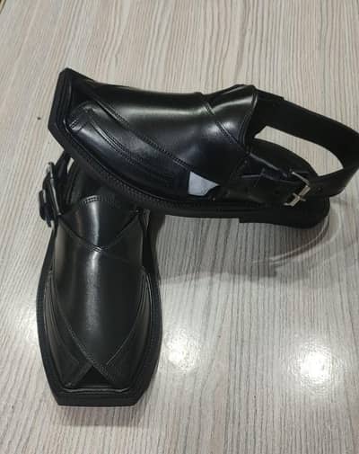 Handmade Black Peshawari / Charsadda Chappal – New