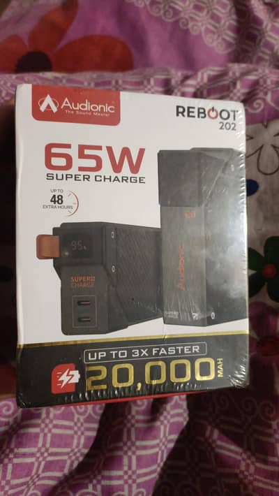 Audionic 65watt 20000mah Powerbank  (Realme Ronin Oppo Mi Symsung ipho