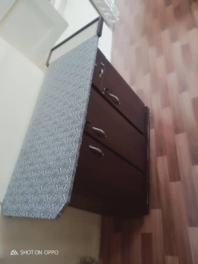 Iron table with drawers