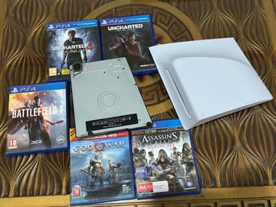 PS5 Disc Drive with 6 Games