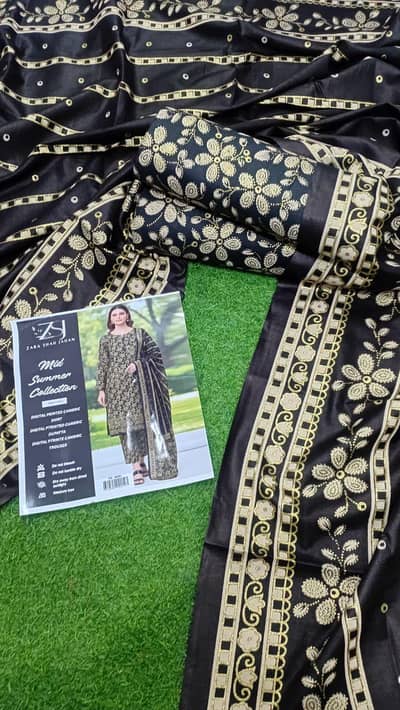 UNSTITCHED SUITS BRANDED 3 PCS