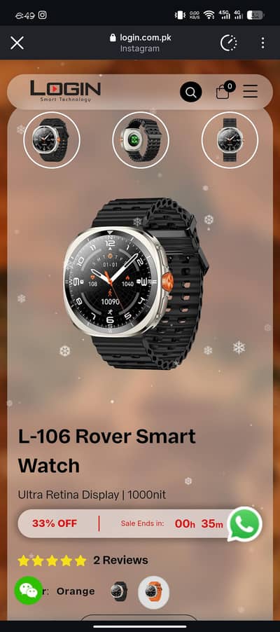 L-106 Rover Smart  Watch