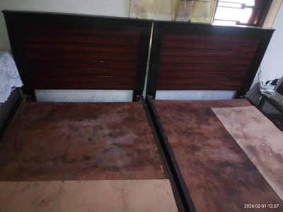 2 single beds used