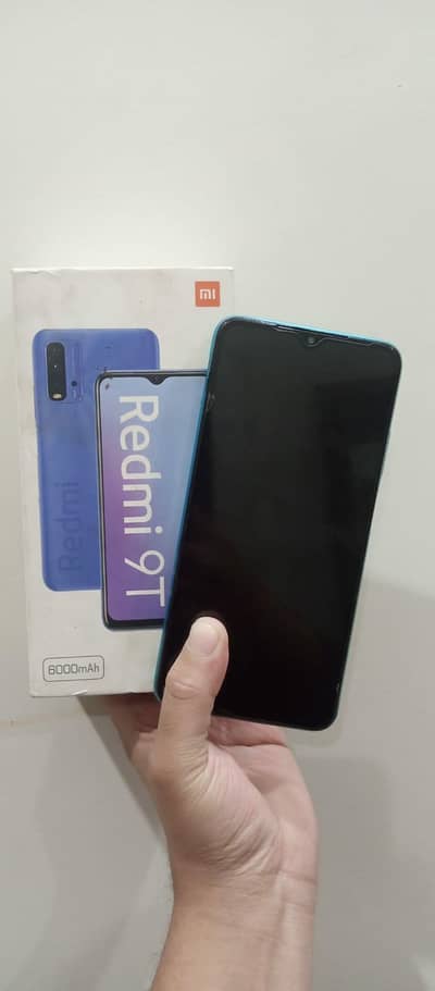 Urgent sale redmi 9t compelet box condition 10 by 8  6 ram 128 gp